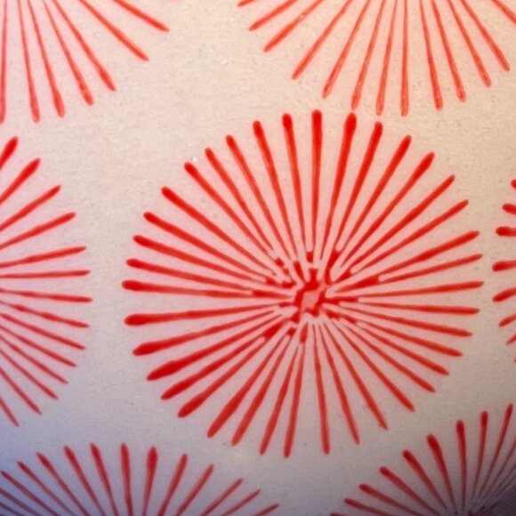 THE PIONEER WOMAN Turquoise Pedestal & Red Starburst Off-White Ceramic Cup Mug - Picture 11 of 11